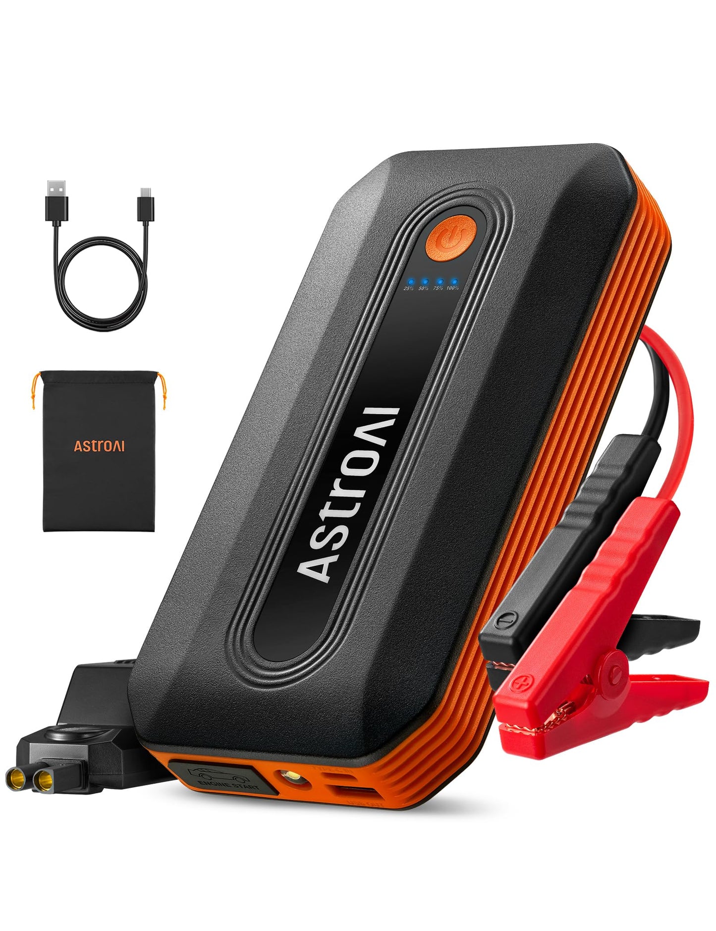 AstroAI B8 3000A Car Battery Jump Starter, 12V Jump Starter Battery Pack (up to 9.0L Gasoline and 7.0L Diesel Engine), Portable Jump Box with 3 Modes Flashlight and Jumper Cable