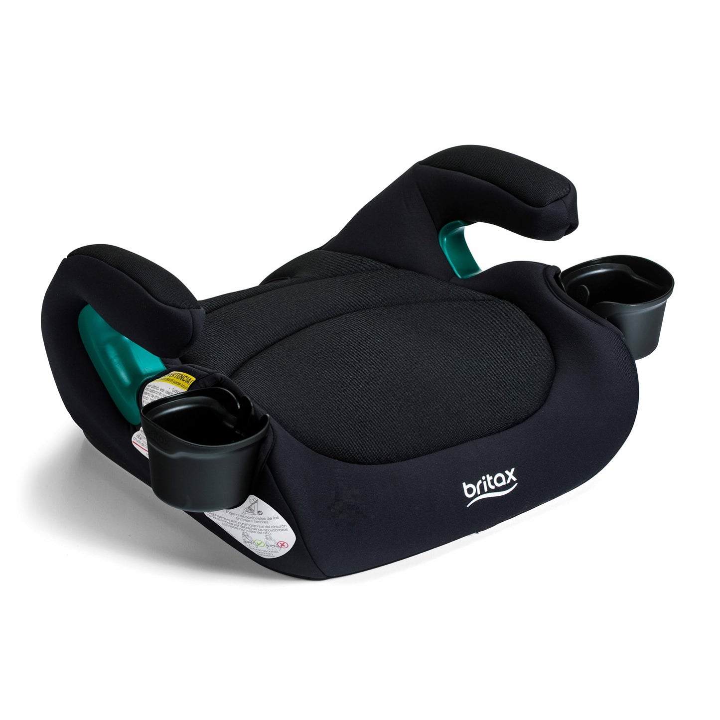 Britax UpNGo Backless Booster Car Seat, Lightweight and Portable Travel Booster with Slim Design and PosturePlus, Accommodates Kids up to 120 Lbs and 63” – Raven Black
