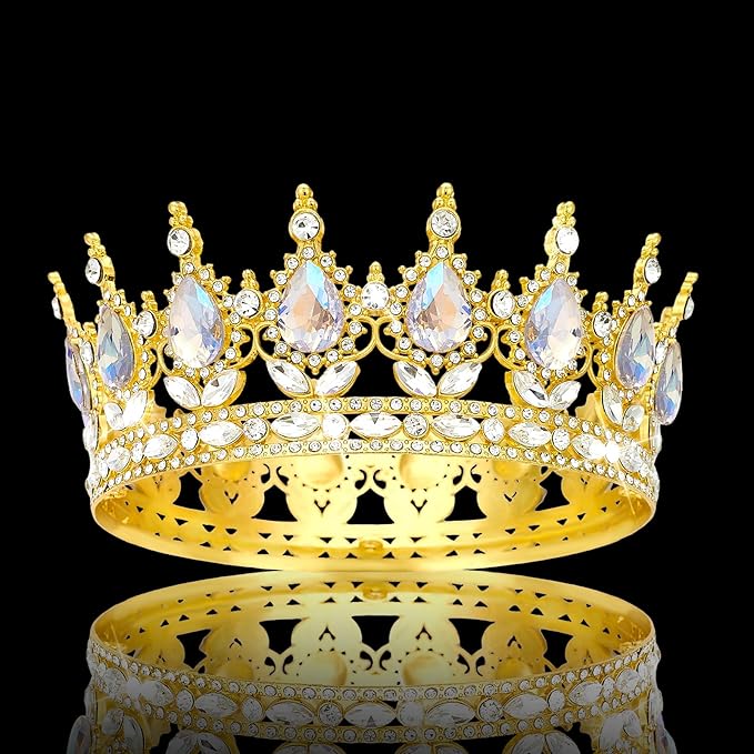 YOUlDIANZI Queen Crown Rhinestone Wedding Crowns and Tiaras for Women Costume Party Hair Accessories Princess Birthday Crown Crystal Bridal Crowns
