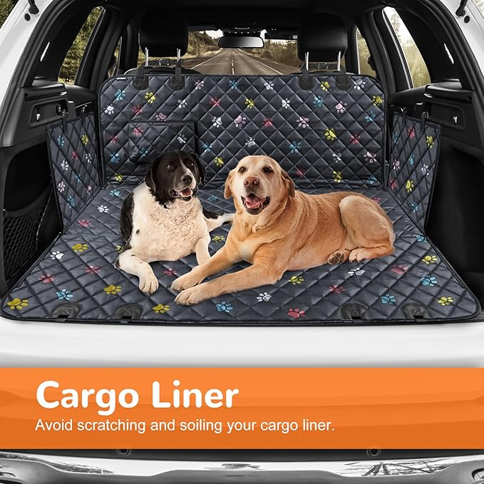 URPOWER Dog Car Seat Cover for Back Seat, Waterproof Dog Hammock for Cars, Trucks and SUVs, 600D Heavy Duty Scratch Proof Nonslip Durable Soft Pet Backseat Protector