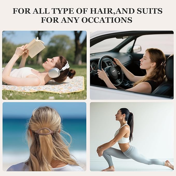 8 Pack Flat Hair Clips for Women, Matte Flat Claw Clips for Thick & Thin Hair No-Slip Strong Hold Hair Barrettes, French Duckbill Styling Accessories for Women