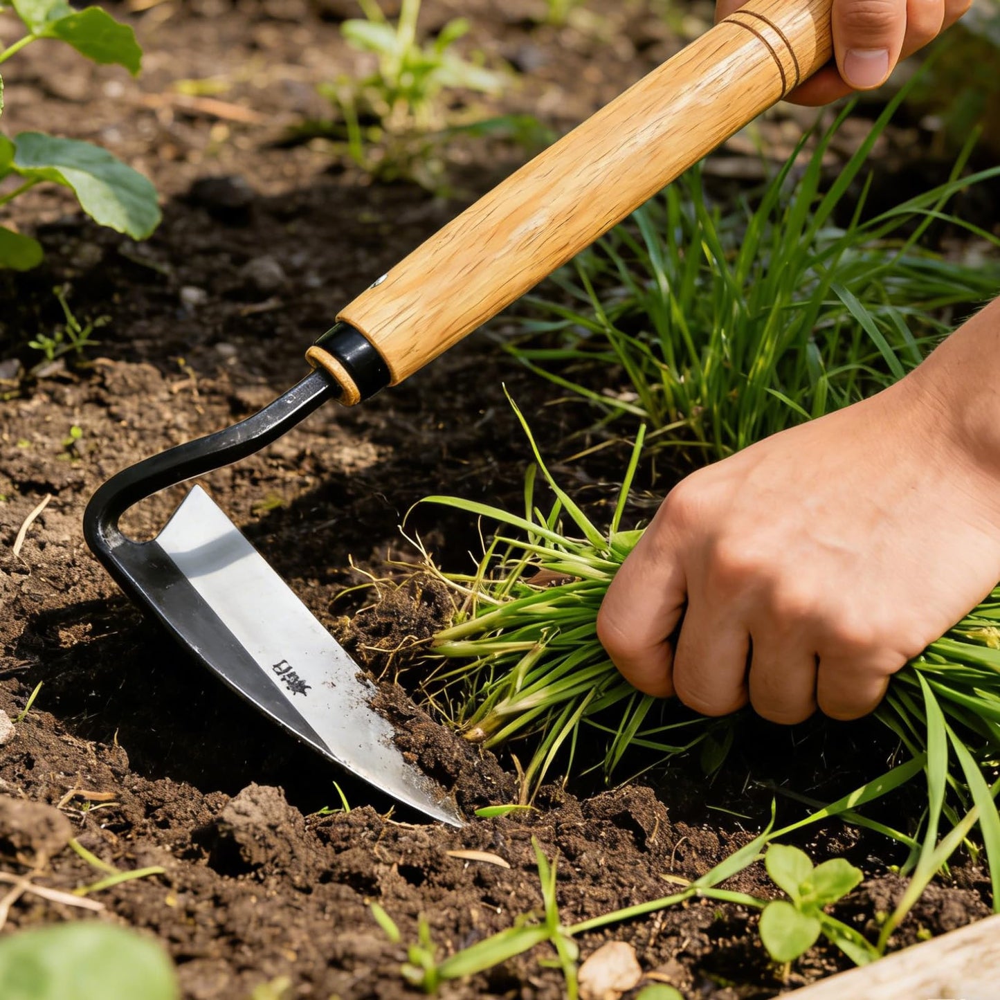 Kana Hoe 217 Japanese Garden Hand Hoe Sickle (Right-Handed)
