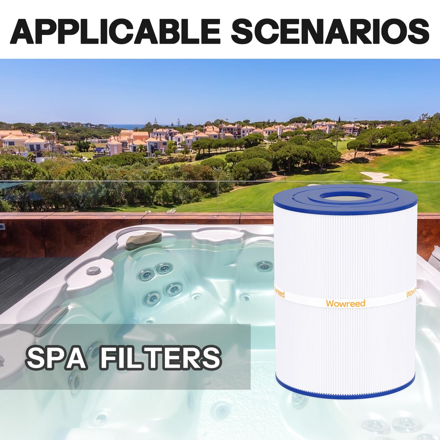 Wowreed Spa Filter Compatible with PWK65, 31114, Watkins 65, 76136, C-8465, FC-3960, 1 Pack