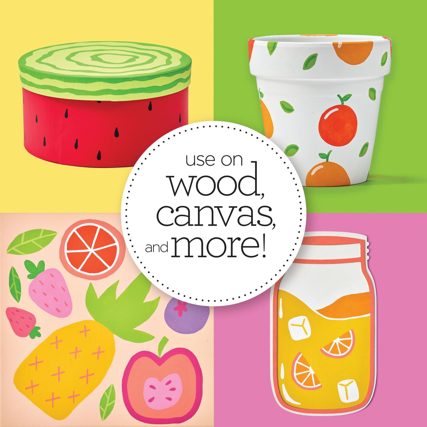 Apple Barrel, Fruity Fusion 16 Piece Paint Set, Perfect for DIY Arts and Crafts Projects