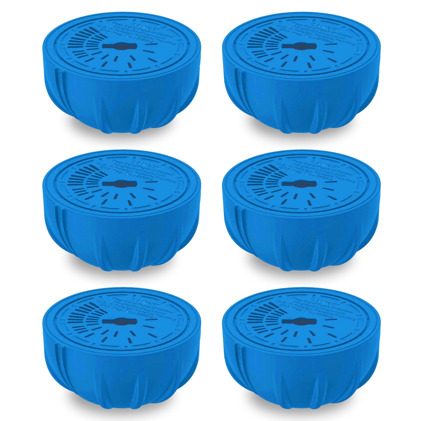 FROG Replacement Chlorine Cartridges for use with Flippin’ FROG Floating Sanitizer System - Prefilled Cartridges Support Easy Pool Maintenance and Cleaner & Clearer Water - 6 Pack