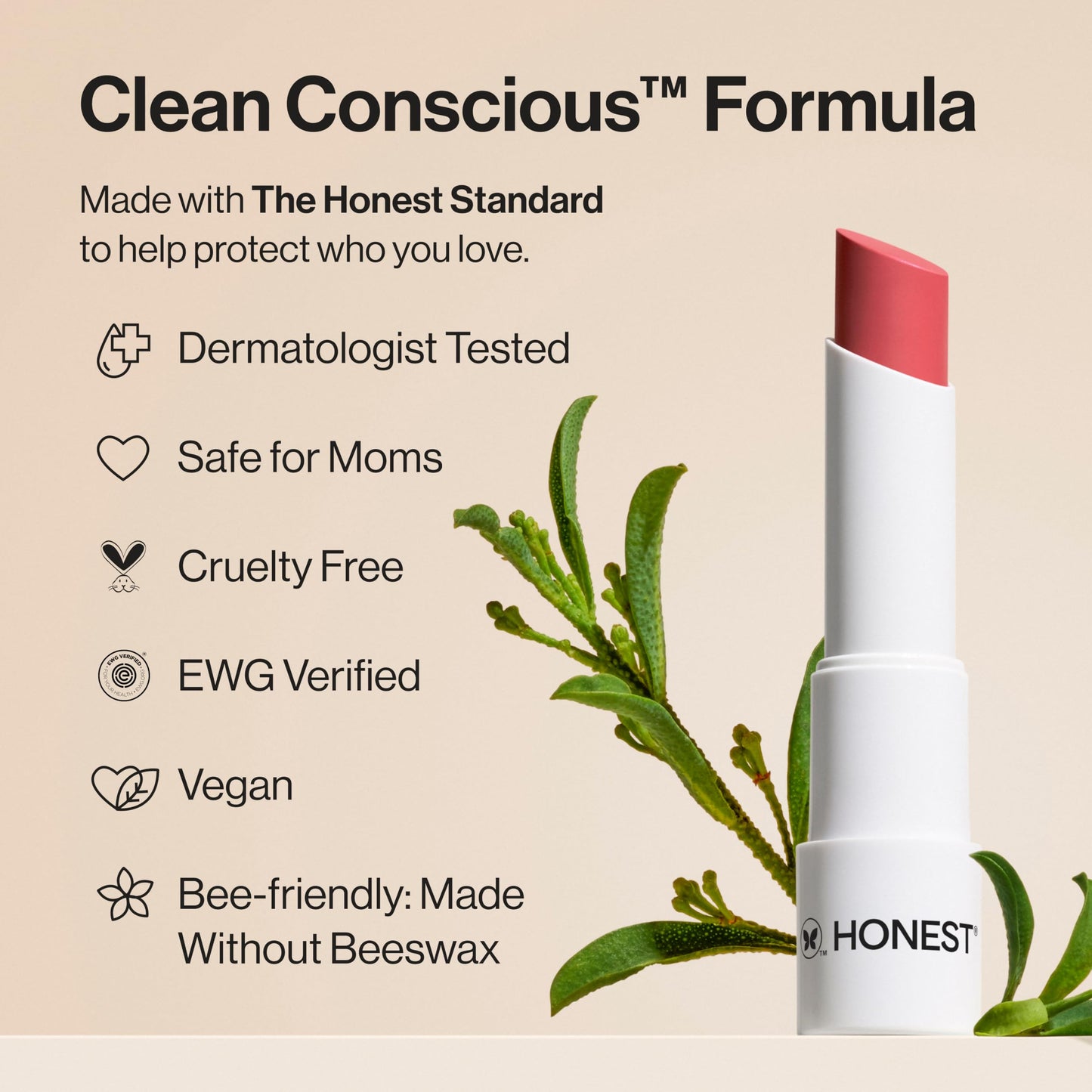Honest Beauty Moisturizing Vegan Tinted Lip Balm 3-Pack | Antioxidant-rich Acai Extracts + Avocado Oil | Paraben Free + Cruelty Free