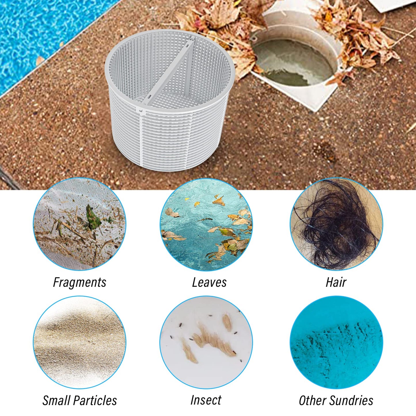 ChangTa Pool Skimmer Basket Replacement, for Hayward SPX1082CA & Aladdin B-152 Skimmer Models SP1082 SP1083 SP1084 1085 1086 SP1075 1075T 1076 1077 Skimmers Basket