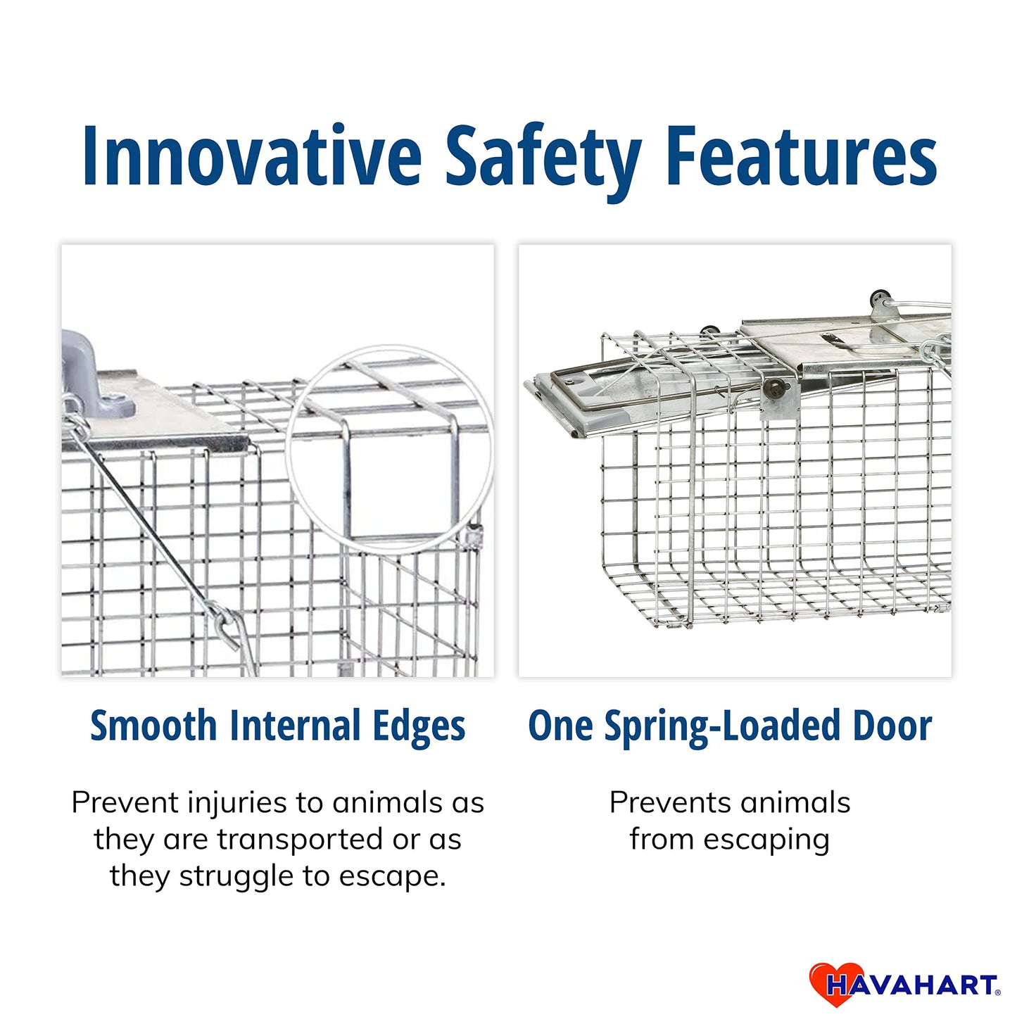 Havahart Easy-Set Catch and Release Small 1-Door Humane Live Animal Trap for Squirrels, Rabbits, Skunks, and Other Small Animals - 1083
