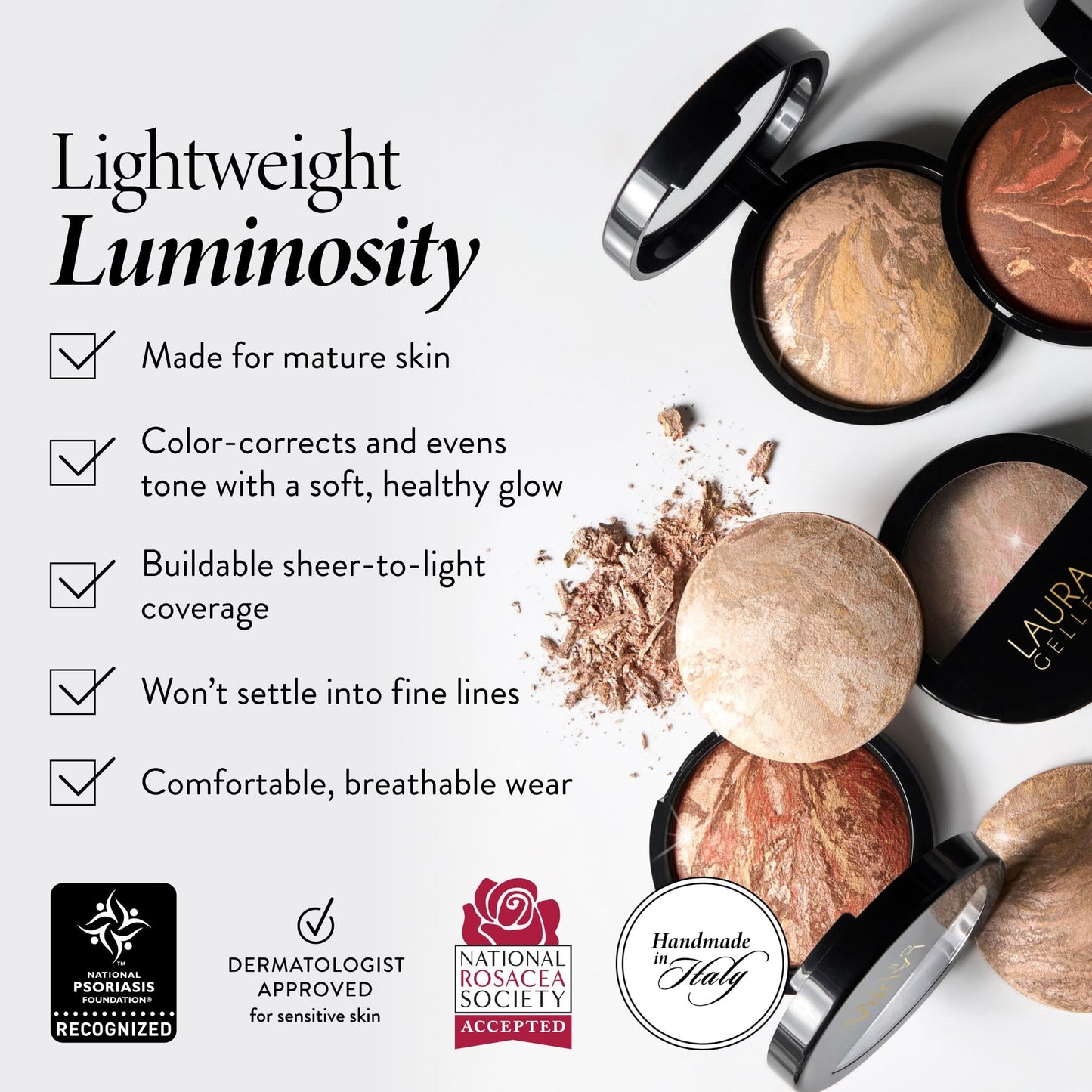 LAURA GELLER NEW YORK Baked Balance-N-Glow Illuminating Foundation - Sand - Buildable Sheer to Light Coverage - Satin Finish