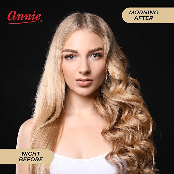 Annie Foam Hair Rollers X-Large 1 1/4 Inch, 8 Count Pink Soft Sponge Curlers for Heatless Curls & Waves, No Pins or Clips Needed, For Wet or Dry Hair, Long-Lasting Hold
