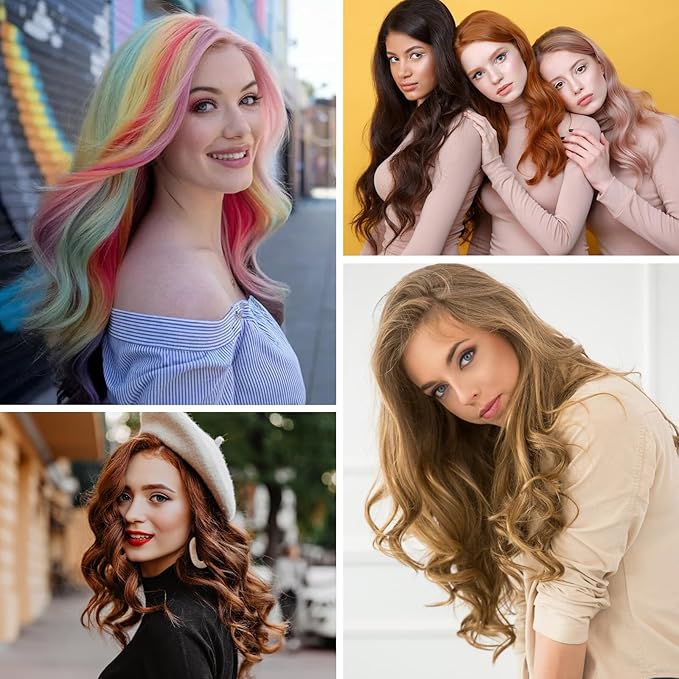 25Pcs 32mm Hairpieces Snap Clips U Shape Wig Clips for Hair Extensions Making Wig Accessories Set Tools (Light Brown)