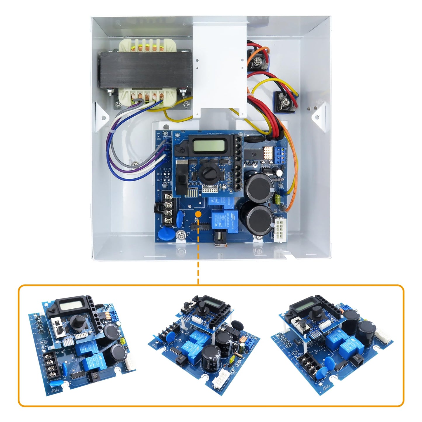 GLX-PCB-RITE Main Circuit Board & GLX-PCB-DSP Display Board，Fits The Hayward/Goldline Aqua Rite Saltwater Chlorinator，for Pool Chlorinators Replacement，Hayward aquarite Circuit Board