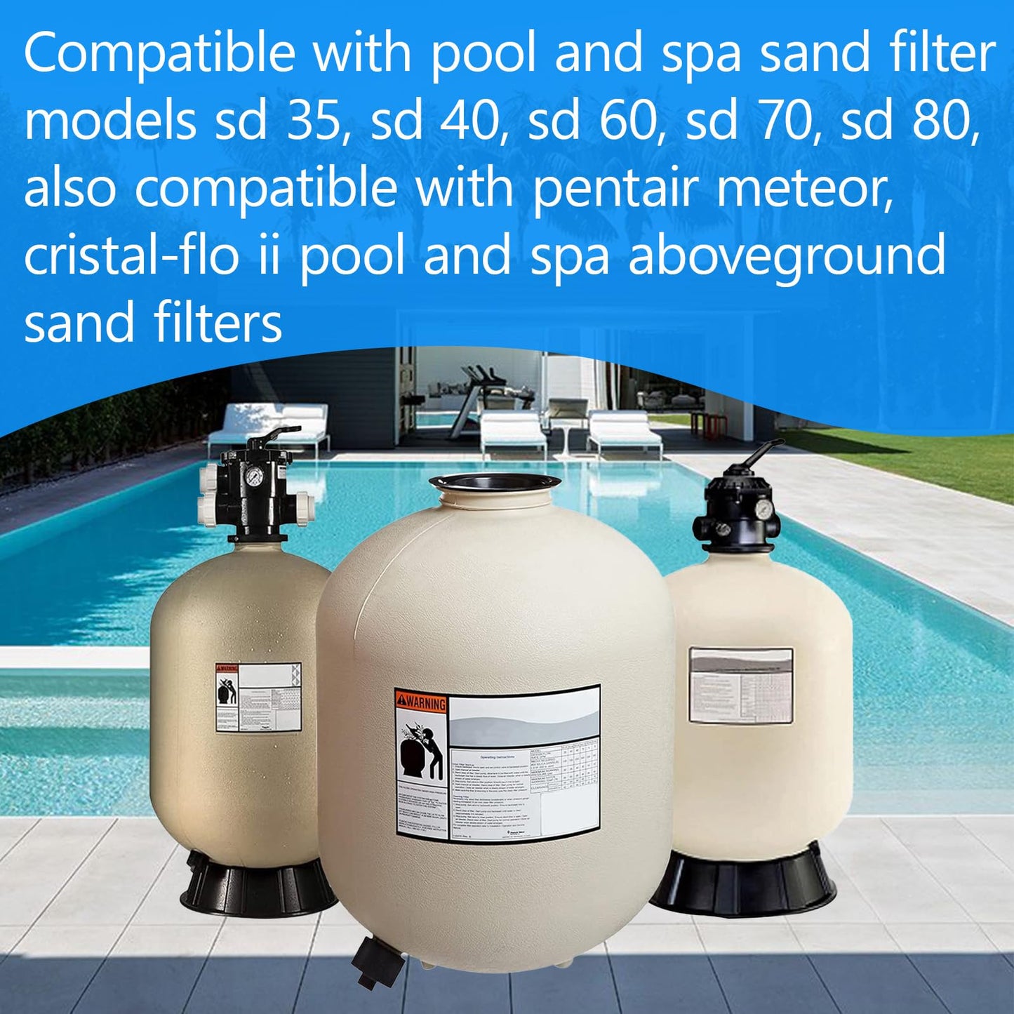154712 Drain Cap Drain Plug Pool Sand Filter Drain Cap Compatible with Pentair Sand Dollar Top Mount Pool, Pentair Meteor, Cristal-Flo Ii Pool and Spa Aboveground Sand Filters (2 Pack)