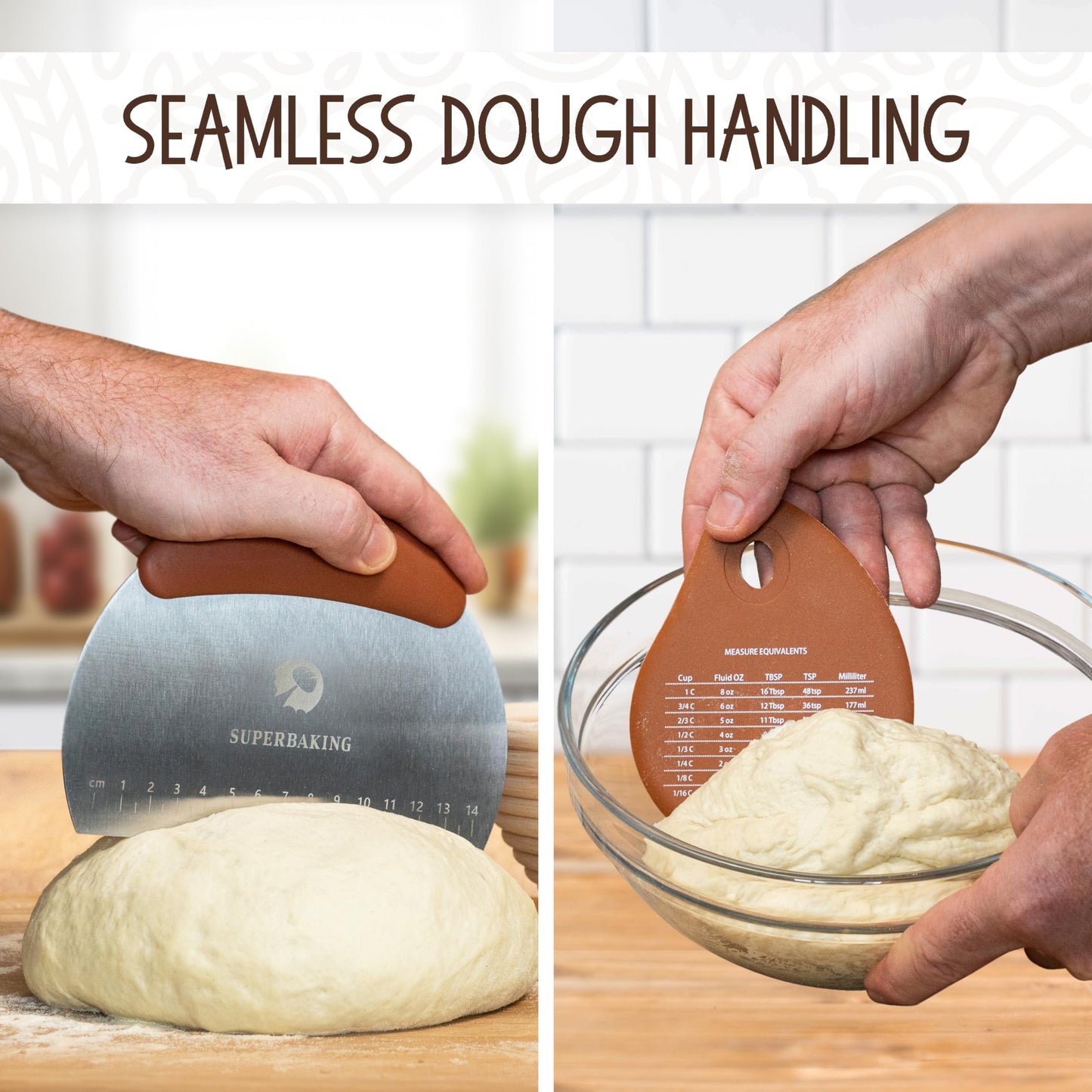 Superbaking Sourdough Proofing Basket Gift Set, Round 9" & Oval 10" Banneton, Sourdough Starter Kit, Sourdough Banneton Basket, Banneton Bread Proofing Basket Set of 2, Sourdough Bread Baking Supplies