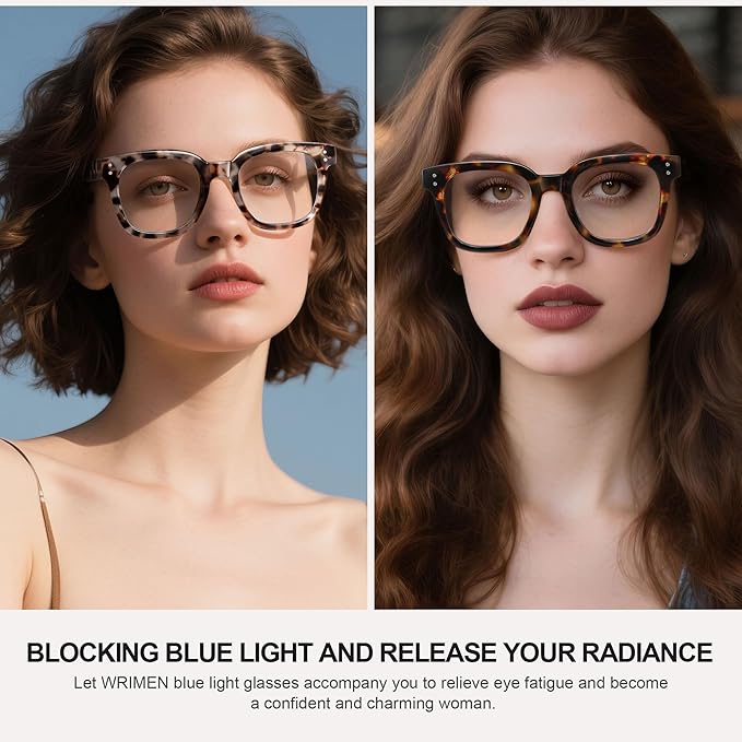 Blue Light Blocking Glasses for Women, Bluelight Glasses Womens Relieve UV Glare Eye Fatigue for Work Reading