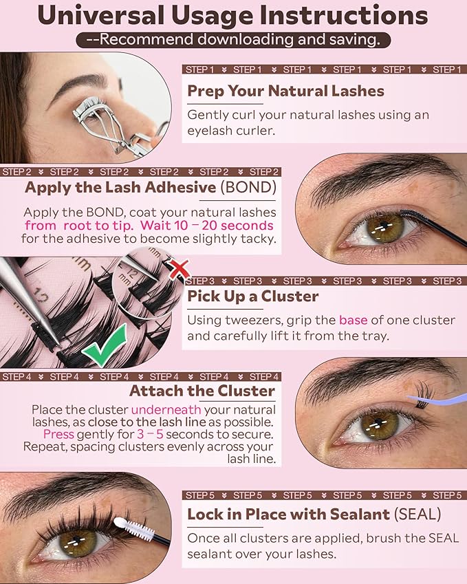 Goddvenus Manga Lash Clusters Kit Natural 300 Pcs Cluster Eyelash Extensions Kit Wispy Fairy Fluffy Eyelash Clusters Anime Cosplay Individual Lash Extensions Kit CC Curve 10-16mm