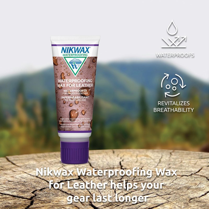Nikwax Waterproofing Wax for Leather, Cream, Restores DWR Water Repellency, Shoe Care, Boot & Footwear Cleaner, Rain Protection, Safe for Gore-Tex