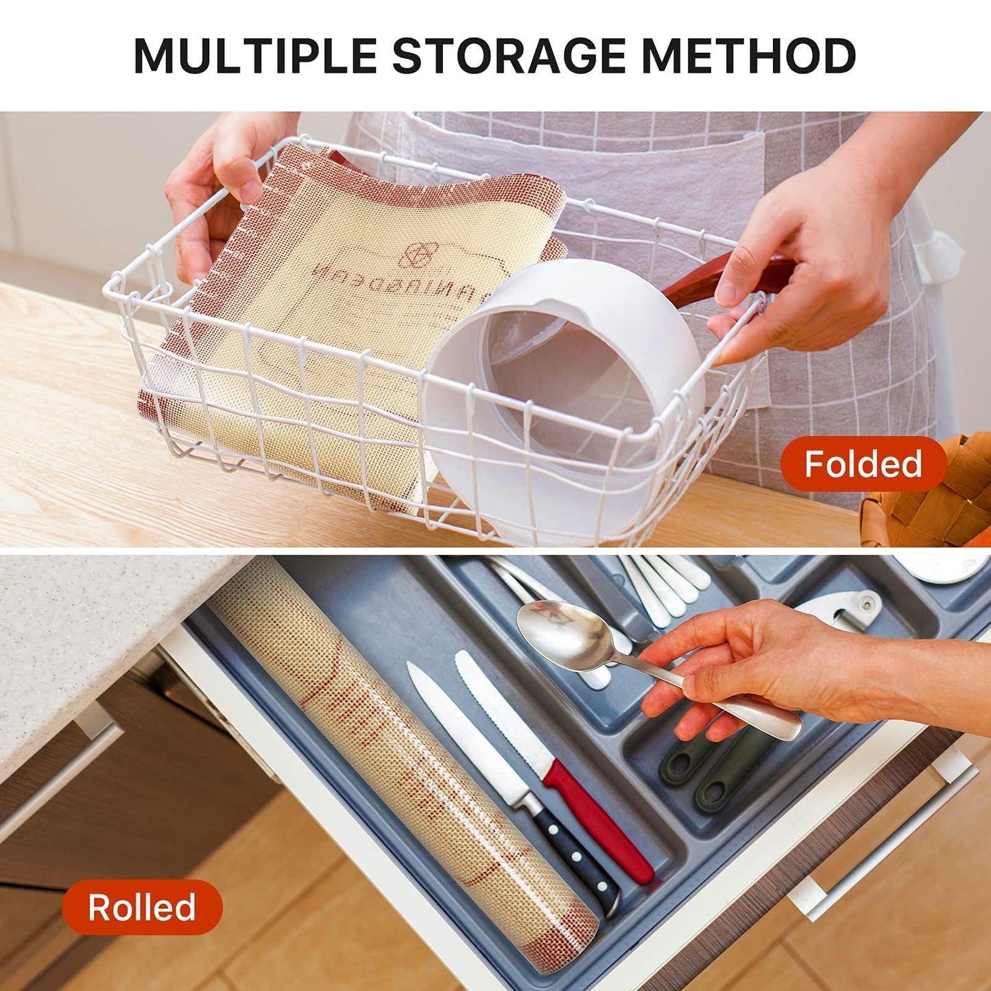 Silicone Baking Mat,28" x 20" Extra Thick Large Non Stick Sheet Mat with Measurement Non-slip Dough Rolling Mat,Reusable Food Grade Silicone Counter Mat for Making Cookies,Macarons,Bread and Pastry