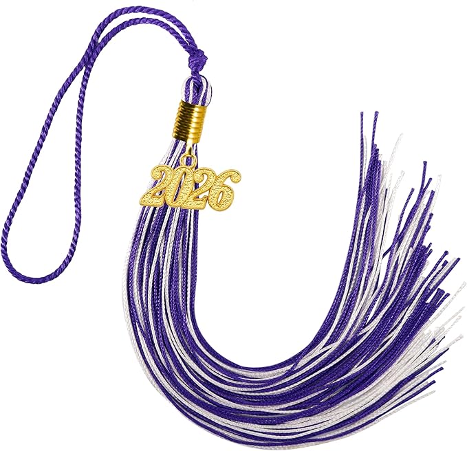 GraduationMall Single&Multiple Color Graduation Tassel with 2026 Year Charm 9"