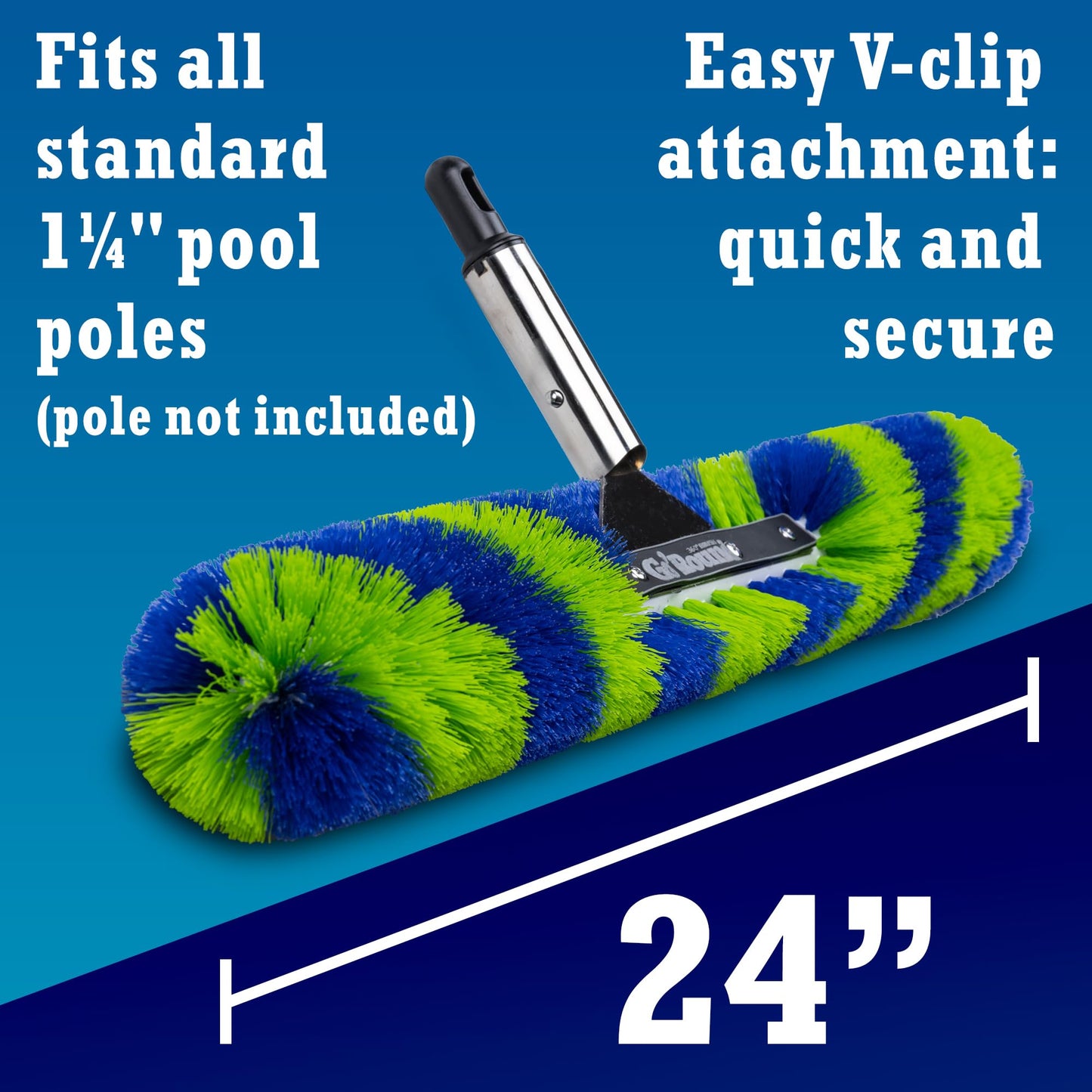 GoRound 360 Pro Pool Brush 24 inches