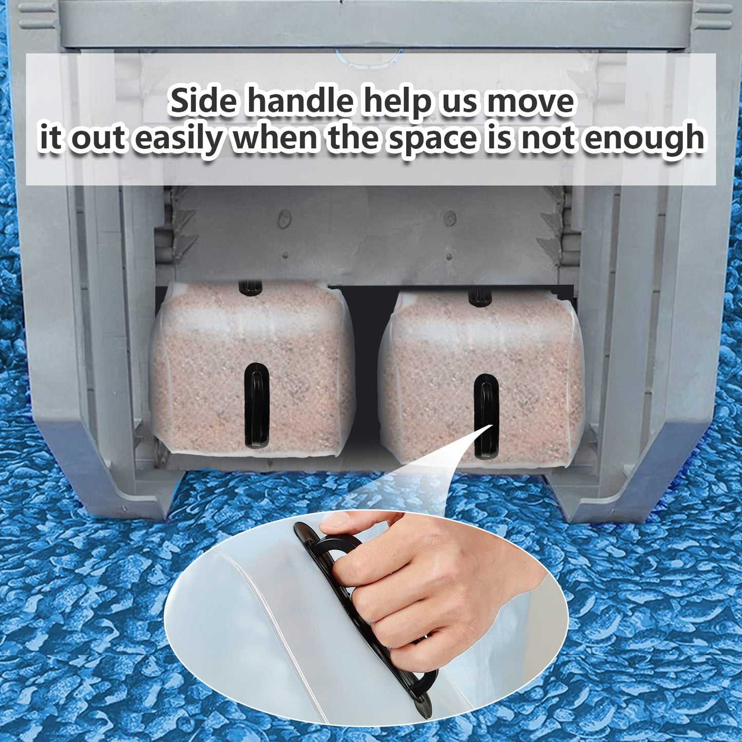 2 Pack Heavy Duty Pool Weight Plastic Sand Bags,Universal Pool Steps Weights for Above Ground Pools,Fillable Ladder Weight Anchor Bag Container for Swimming Entry Systems