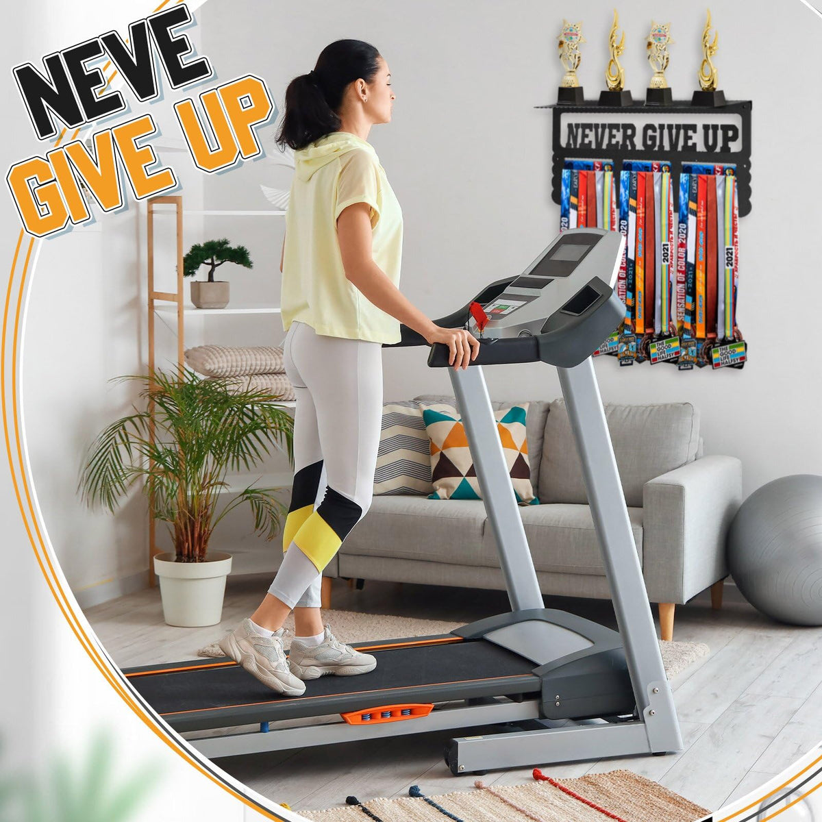 Moxweyeni Non-Slip Trophy Shelf, Trophy and Medal Display Shelf, Medal Hanger Display for Wall Holds 50+ Sports Medals, Shelves for Trophies Upgraded Holder for Gymnastics, Race, Soccer, Swim