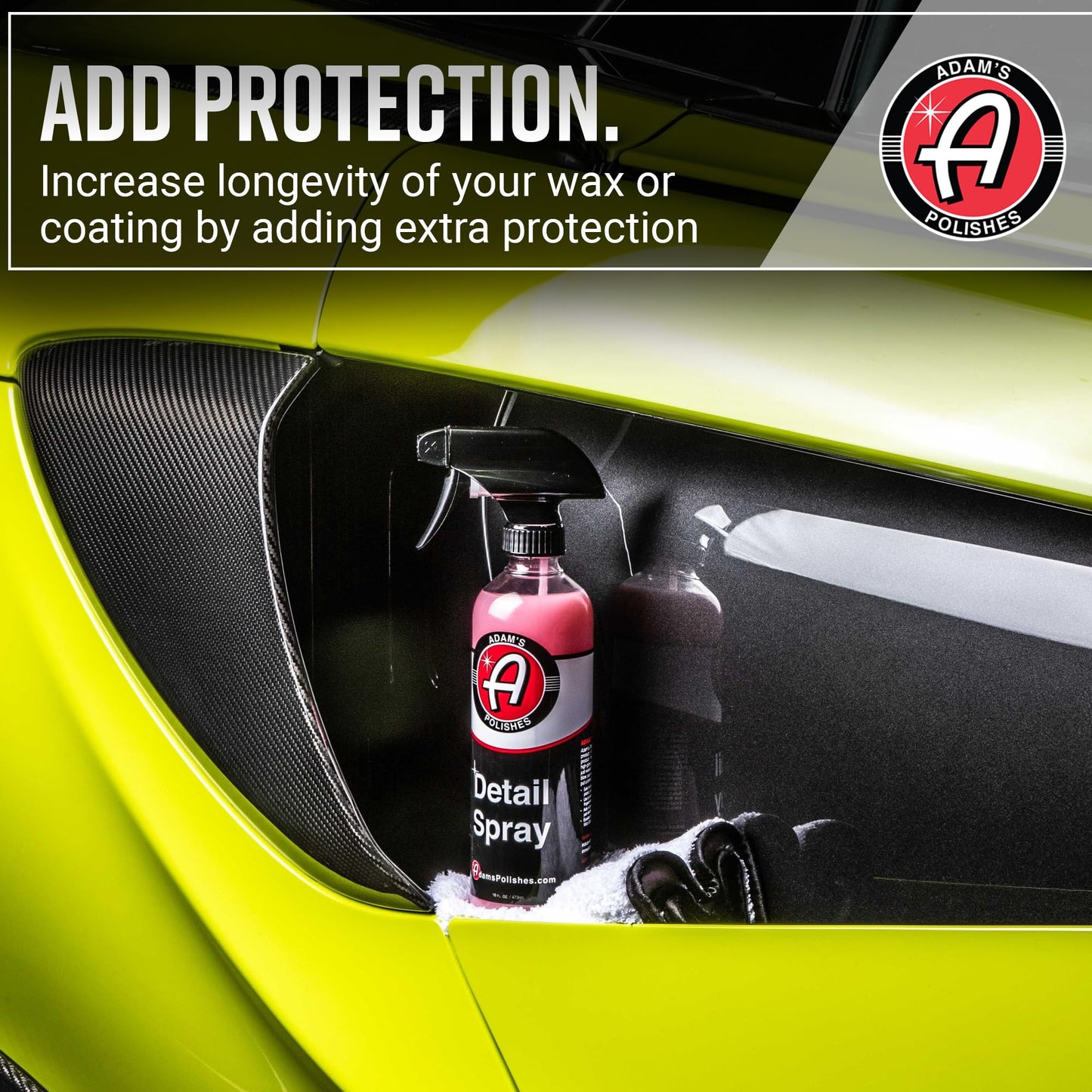 Adam's Detail Spray (2-Pack) - Quick Waterless Detailer Spray for Car Detailing, Washing, Polishing & Vehicle Claying