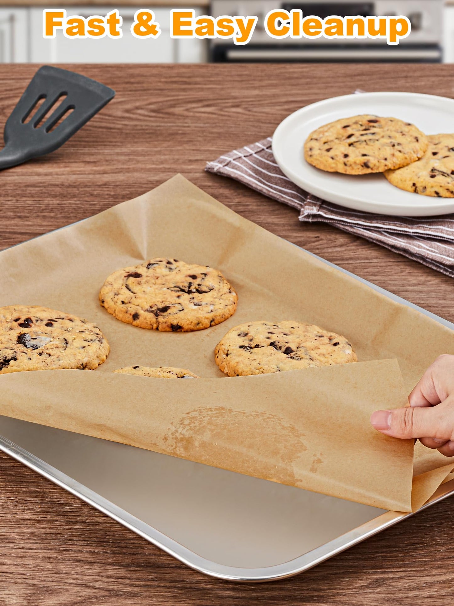 SMARTAKE 200 Pcs Unbleached Parchment Paper Baking Sheets, 13x18 Inches Non-Stick Precut, for Baking, Grilling, Air Fryer, Steaming, Bread, Cup Cake, Cookie and More