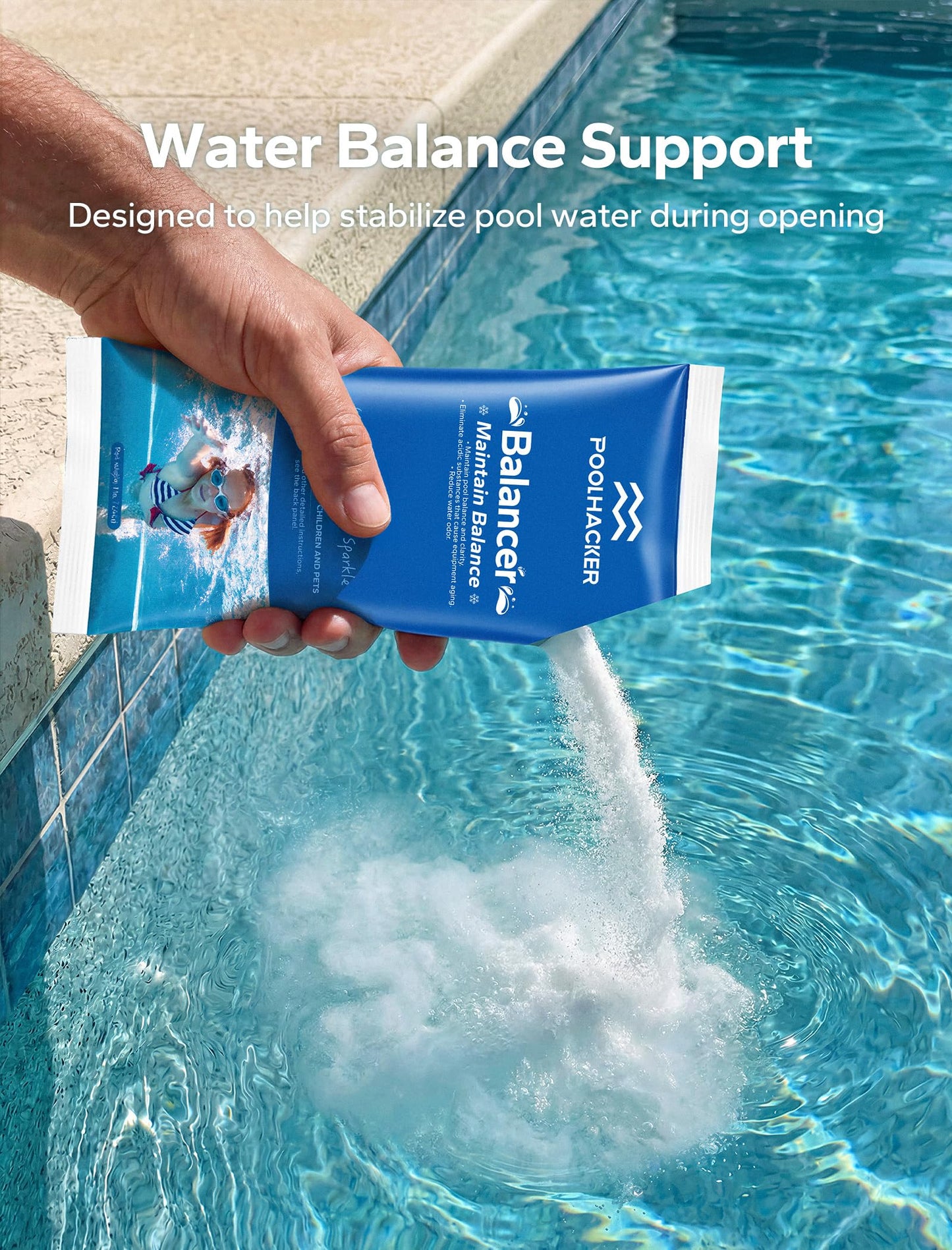 POOLHACKER 5 in 1 Pool Opening Kit - Pool Start Up Kit for Above Ground & Inground Pools, Easy to Use, Up to 15,000 Gallons