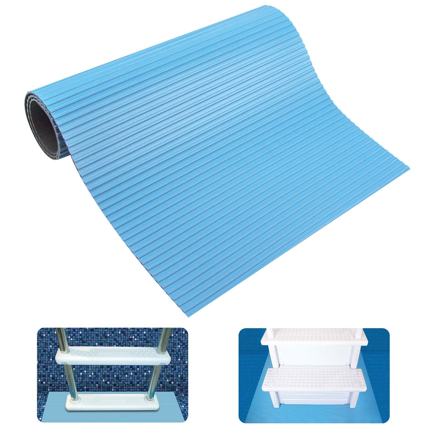 SWIMLINE HYDROTOOLS Protective Pool Ladder Mat for Above Ground Pools – Safety & Stability for Stairs, Steps & Ladders – Premium Durable Material, 36" x 36"