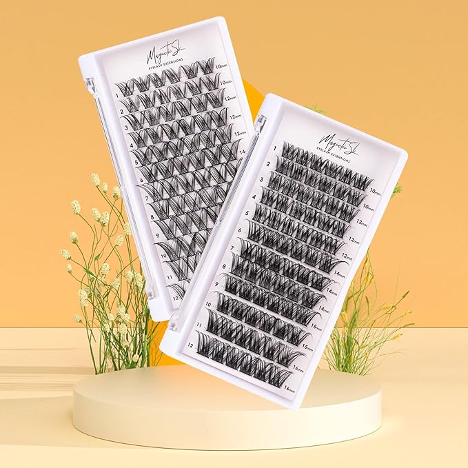 Cluster Lashes 72 Individual Lashes Clusters Eyelash Extensions False Eyelashes DIY Lash Extension Kit Reusable False Eyelashes Natural Look Mix 10-16mm-DM01