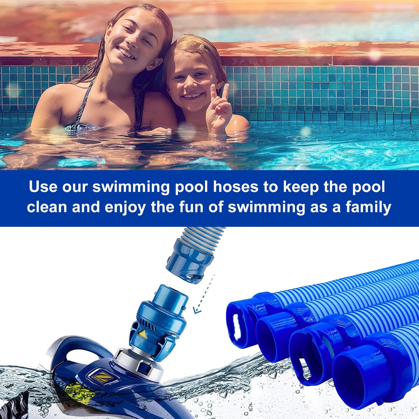 6 Pack Pool Cleaner Hose Replacement Kit for Mx6 Mx8,R0527700 Pool Vacuum Twist Lock Hose Replacement Parts,Single length 39 inches (6pack) (6ppack-1)