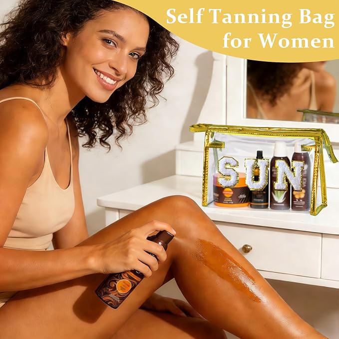 COSHAYSOO Sunscreen Bag Clear Makeup Toiletry Pouch Beach Vacation Essentials for Women Teen Girls Easter Basket Stuffers Gifts Summer Pool Travel Must Have Accessories Waterproof Stuff