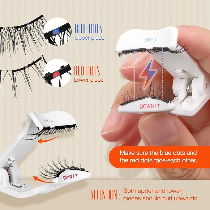 LASHVIEW Upgrade Magnetic Eyelashes with Applicator Soft Magnetic Eyelashes Natural Look Reusable No Glue Needed Easy to Wear and Remove (YT24)