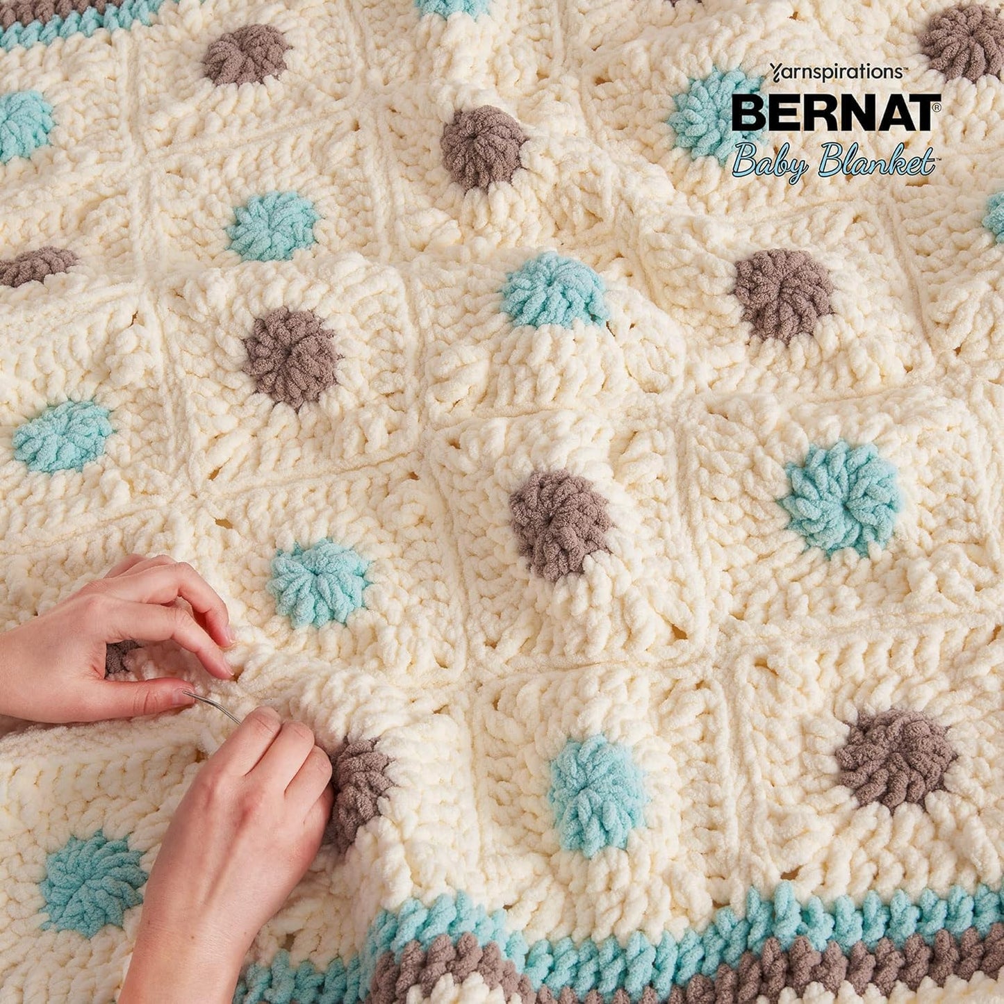 Bernat Baby Blanket Baby Blue Yarn - 1 Pack of 300g/10.5 oz - 100% Polyester - #6 Super Bulky - 220 Yards - Knitting/Crochet