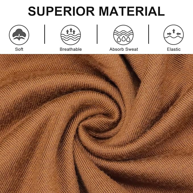 Awumbuk Wide Headbands for Women Knotted No Slip Head Bands Soft Turban Headband Hair Accessories Boho African Solid Color Head Wraps for Women Yoga Workout Pack of 6(Classic)