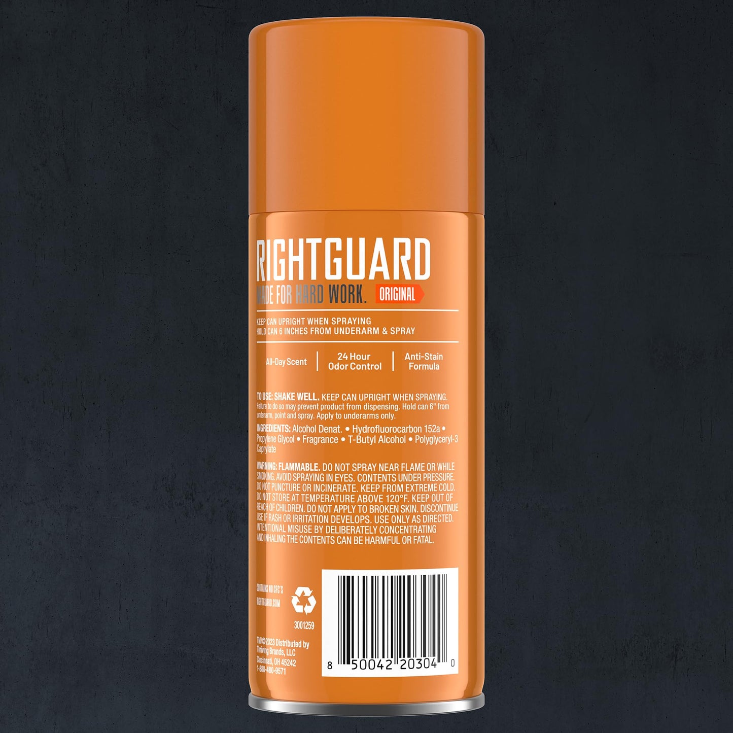 Right Guard Sport Original Scent Deodorant Spray - Aluminum Free Spray Deodorant for Men, 24-Hour Odor Protection, Anti-Stain, & Long-Lasting, 8.5 oz (3 Pack)