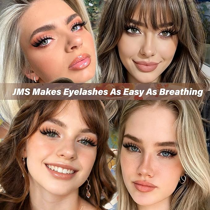 JMS&JMS Manga Lash Clusters Kit, BUNNY Lash Clusters Anime Cluster Eyelash Extensions Kit, 8-18mm C Curl Wipsy Lashes Kit Clear Band Natural Eyelashes with Bond and Seal, Tweezers(BUNNY KIT)