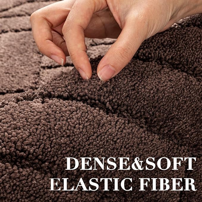 Tindbea Large Dog Mat for Muddy Paws,Absorbs Moisture Dirt Non-Slip Washable Long Mud Mat for Dogs,Soft Rubber Backing Front Inside Pet Rug for Entryway, Mud Dog Paws, Patio(32"x47",Coffee)