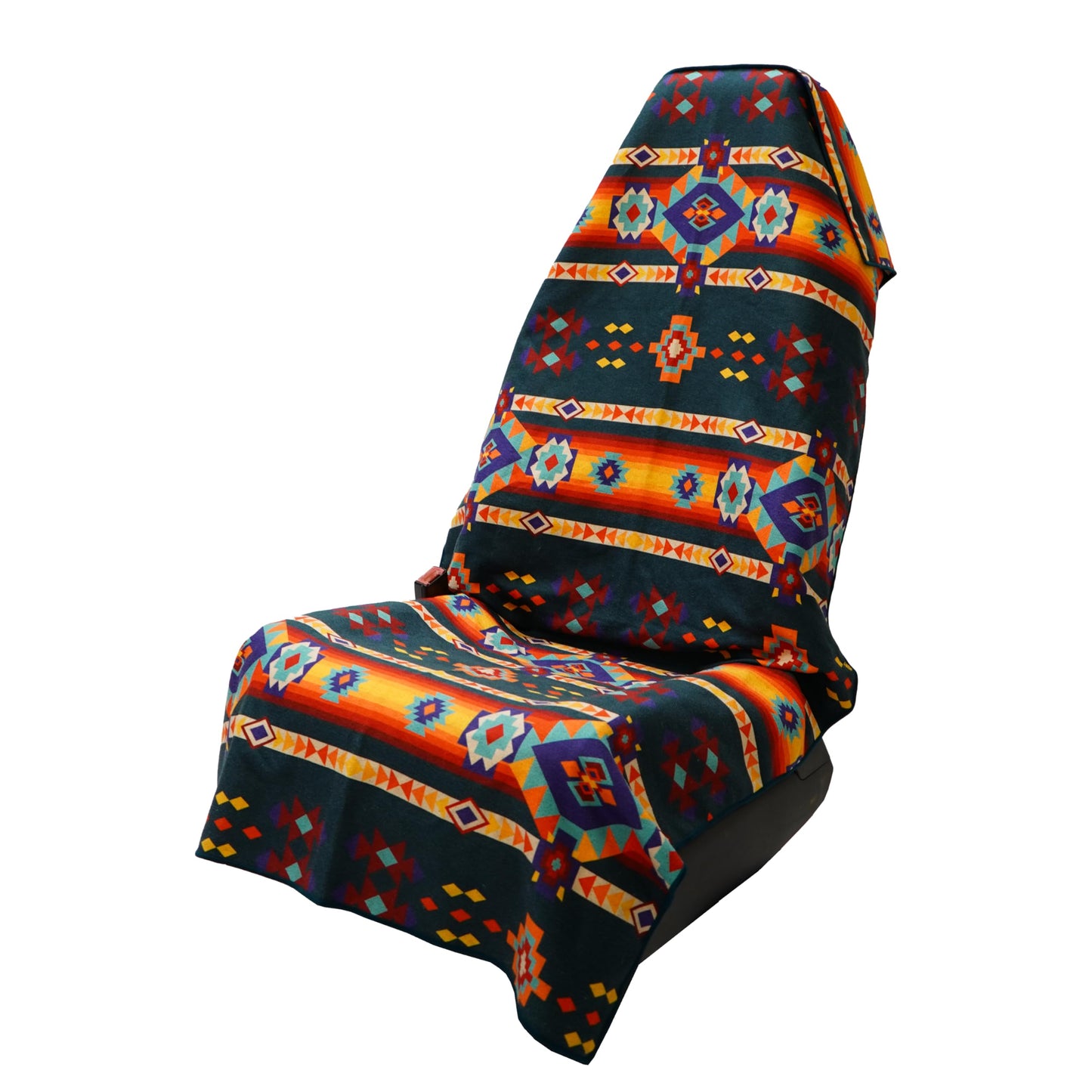 Sprints Athletic Running Towel, Full-Sized, Car Seat Cover - Performance Microfiber (Aztec Artisans & Chocolate Currency)