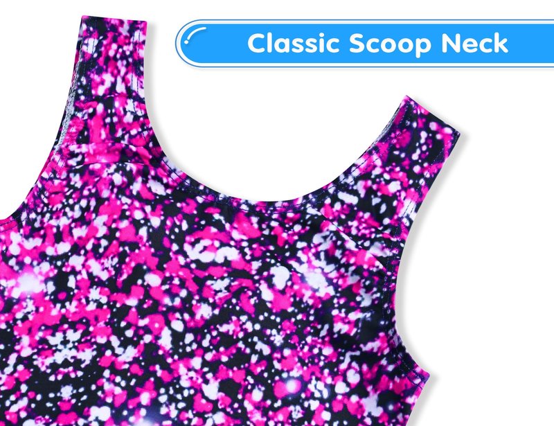 Nokecina Gymnastics Leotards for Girls Size 1t 2t One Piece Stretchy Black Rose Stars Unitard with Shorts