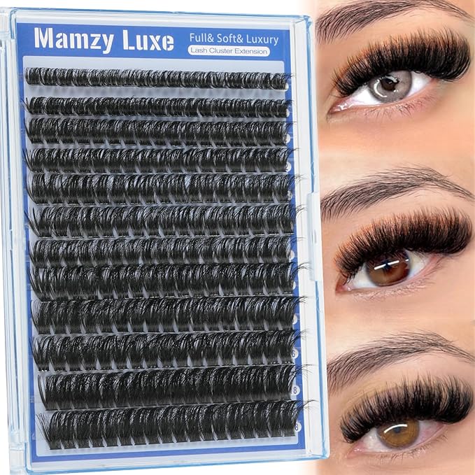 Lash Clusters Wispy 100D Eyelash Clusters 10-18mm Fluff Cluster Eyelash Extensions D Curl No Plastic Feel Individual Lashes Extension 204 Pcs Versatile False Eyelashes Clusters