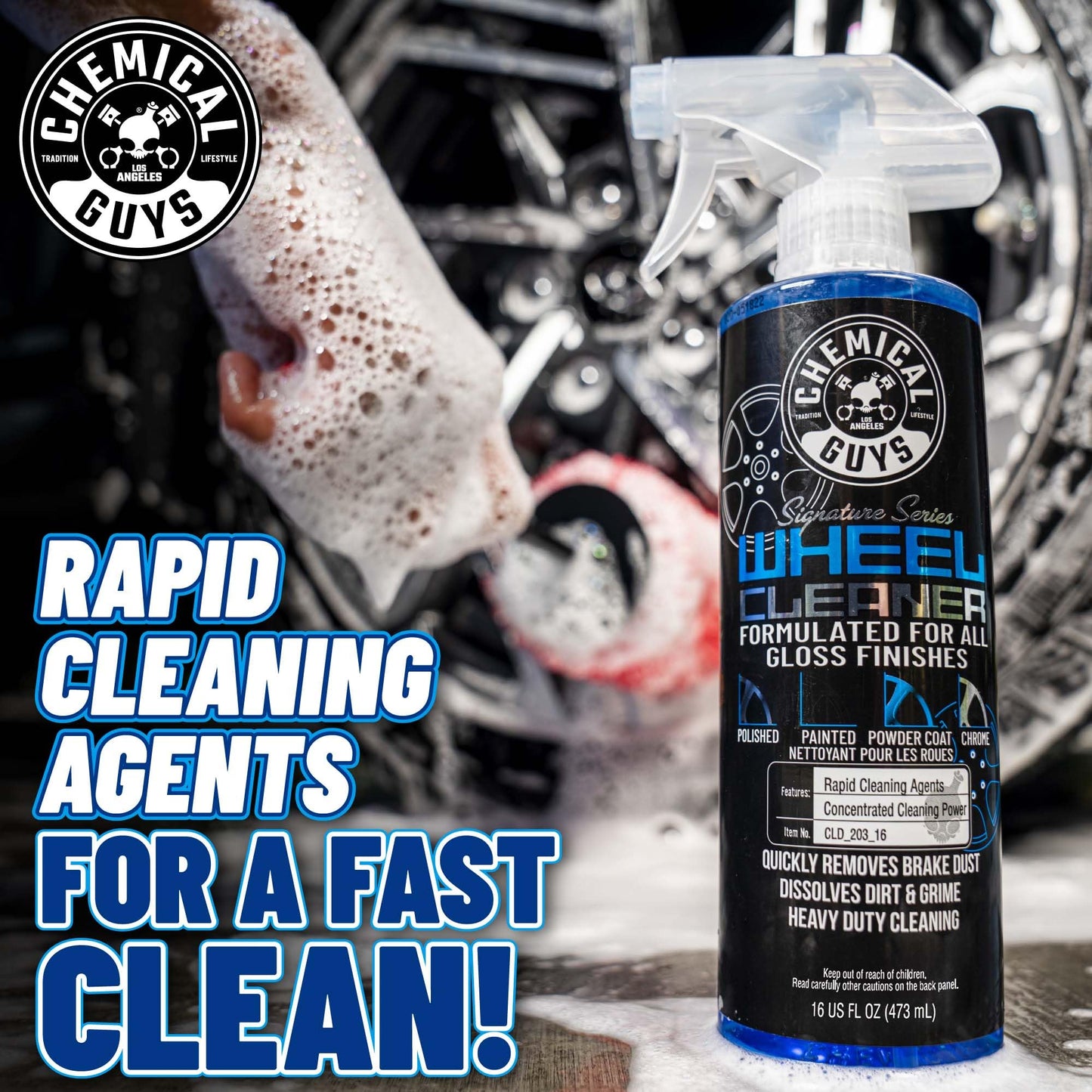 Chemical Guys CLD_203_1602 Signature Series Wheel Cleaner, Formated For All Gloss Finishes, Safe for Cars, Trucks, SUVs, Motorcycles, RVs & More 16 fl oz (2 Pack)