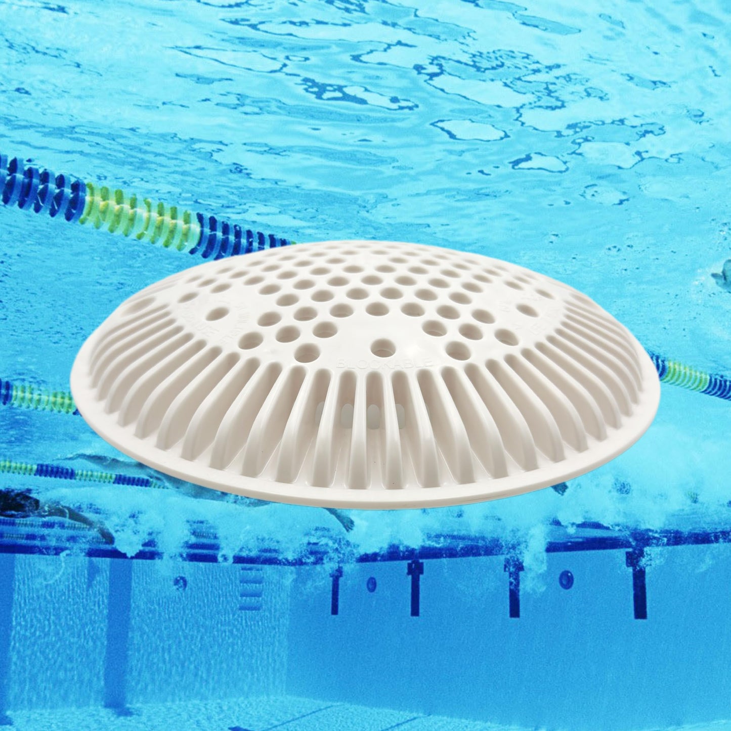 WG1048E White Pool Main Drain Cover Replacement Compatible with WG1048E for Suction and Dual Outlet Cover Replacement for Pools