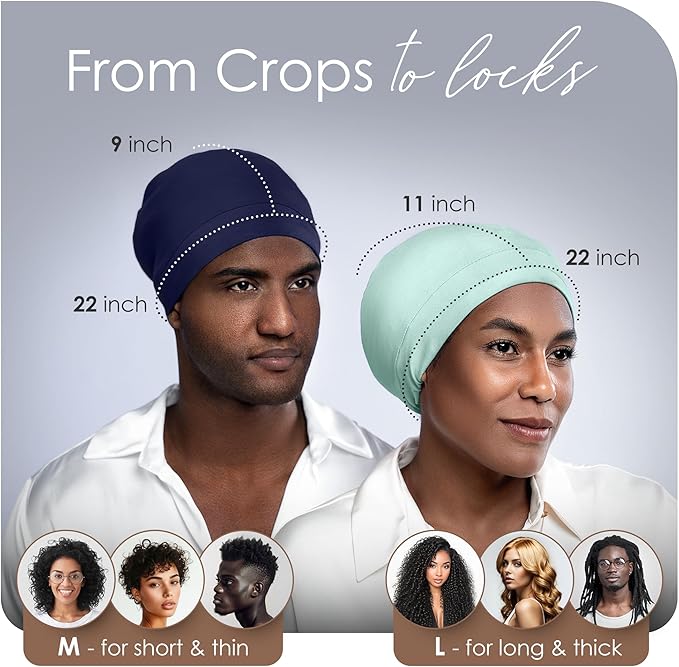 CAPLORD Satin Bonnet for Sleeping, Curly Hair Wrap Sleep for Men, Adjustable Silk Beanies for Women, Silk Hair Bonnet