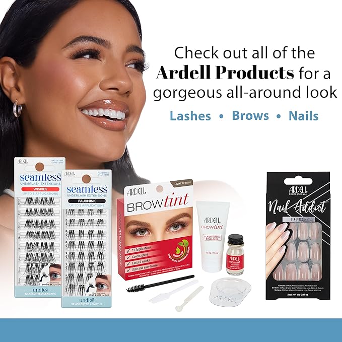 Ardell Seamless Light-as-Air Underlash Extensions - Refill Pack, DIY Cluster Eyelash Extensions, Natural Eyelash Clusters, Individual Lashes, 1 Pack