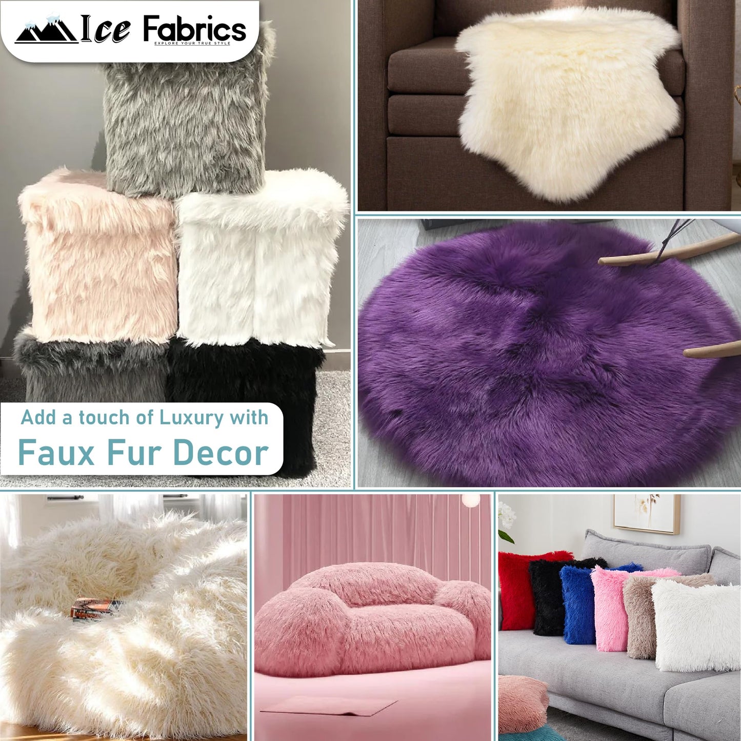Ice Fabrics Faux Fur Fabric by The Yard - 60 Inches Wide Super Soft and Fluffy Shaggy Mohair Fur Fabric for Costumes, Apparel, Rugs, Pillows, Decorations and More - Lime Green - One Yard
