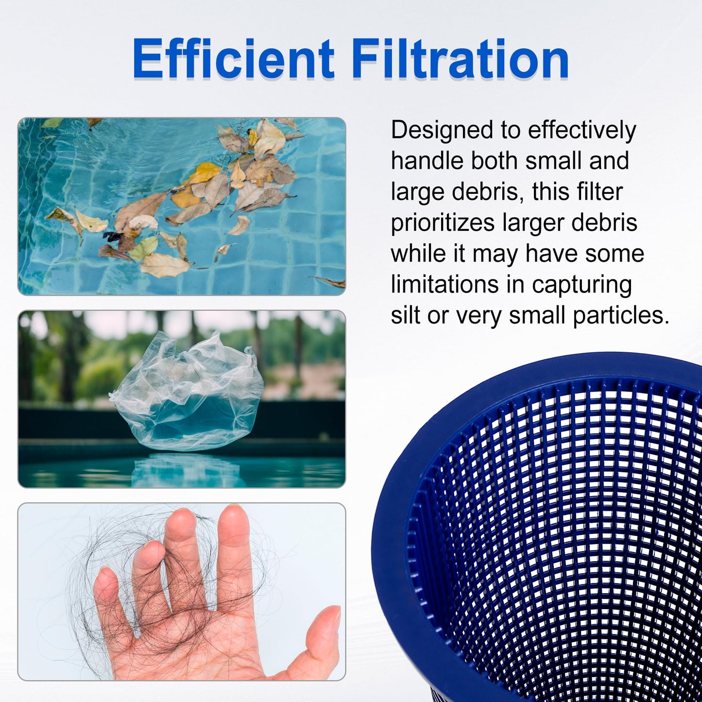 91110040 Pump Basket Replacement for Pentair Whisperflo Intelliflo Pumps, Filter Basket Compatible with IntelliFlo VF VS+SVRS I1 Variable Speed Pump, WhisperFlo Pump Skimmer, Replace 070387, B-199