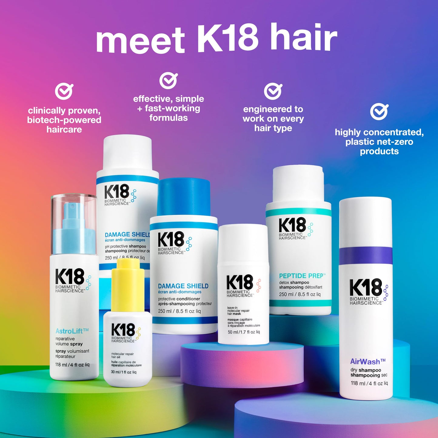 K18 AirWash™ Dry Shampoo, Non-Aerosol, Balances Scalp & Controls Excess Oil Production, 4 Fl Oz
