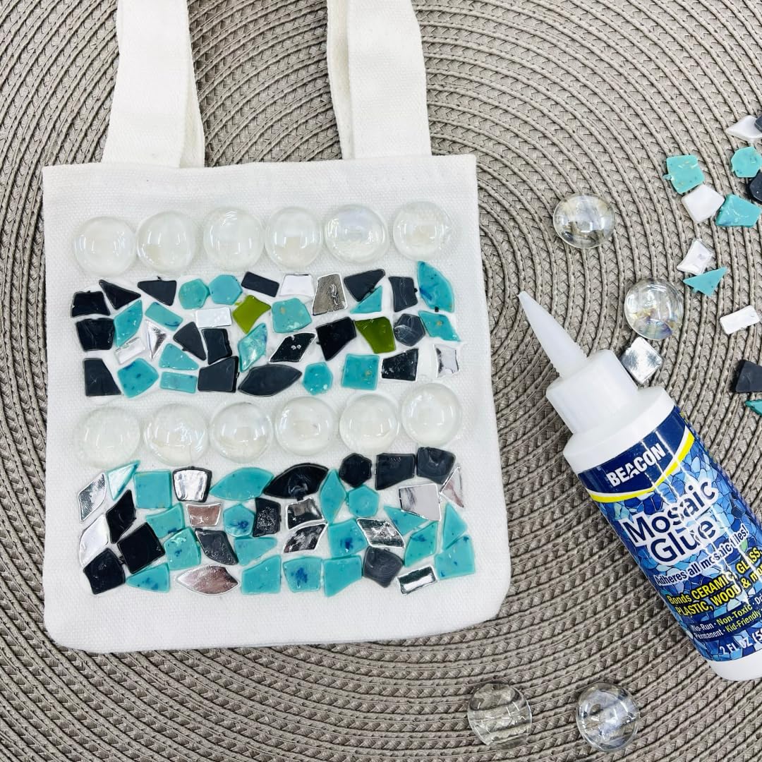 BEACON Mosaic Glue - Non-Toxic & Water Resistant, Ideal for All Tiles & Surfaces, 2-Ounce, 12-Pack